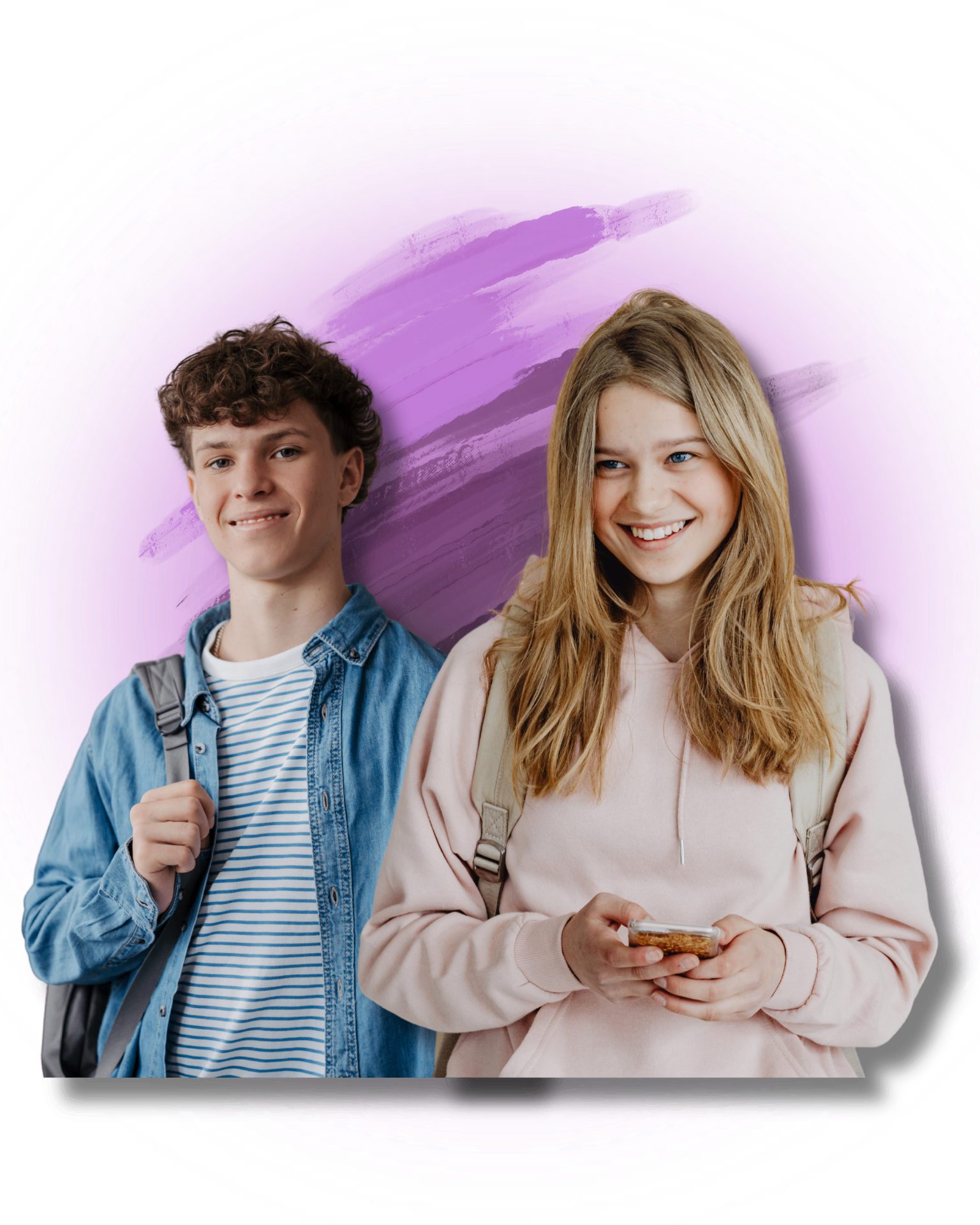 Teen confiado, conectado con el mundo